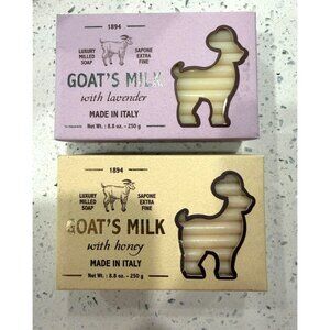 GOAT’s MILK LAVENDER & HONEY Soap Set of 2 SAPONERIA MARIO FISSI🇮🇹 8.8Oz